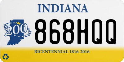 IN license plate 868HQQ
