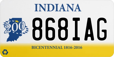 IN license plate 868IAG