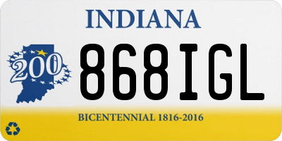 IN license plate 868IGL