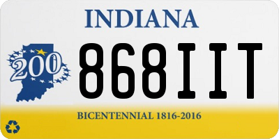 IN license plate 868IIT