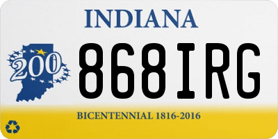 IN license plate 868IRG