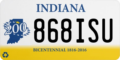 IN license plate 868ISU