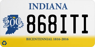 IN license plate 868ITI