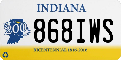 IN license plate 868IWS