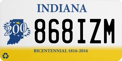 IN license plate 868IZM