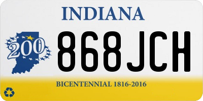 IN license plate 868JCH