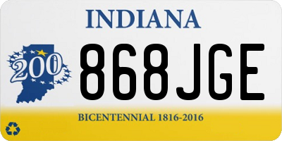 IN license plate 868JGE