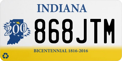 IN license plate 868JTM