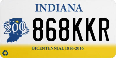 IN license plate 868KKR