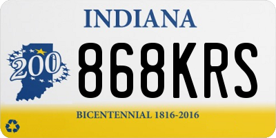IN license plate 868KRS