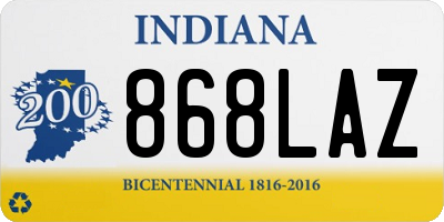IN license plate 868LAZ