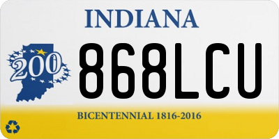 IN license plate 868LCU
