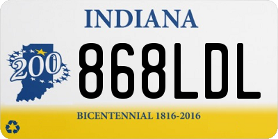 IN license plate 868LDL