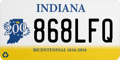 IN license plate 868LFQ