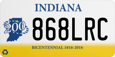 IN license plate 868LRC