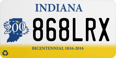 IN license plate 868LRX