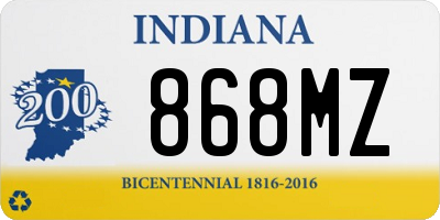 IN license plate 868MZ