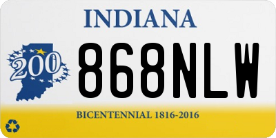 IN license plate 868NLW