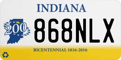 IN license plate 868NLX