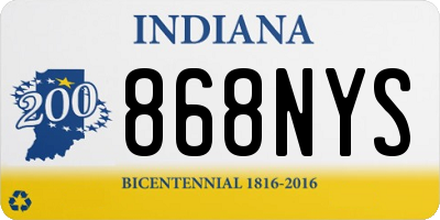 IN license plate 868NYS