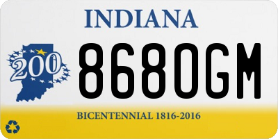 IN license plate 868OGM