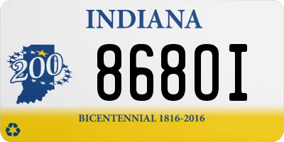 IN license plate 868OI