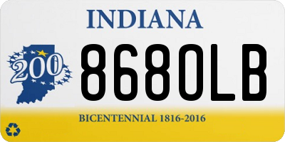 IN license plate 868OLB