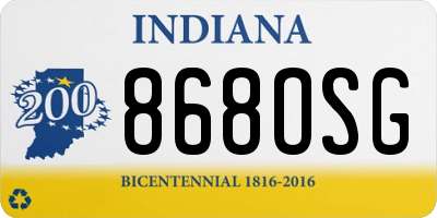 IN license plate 868OSG