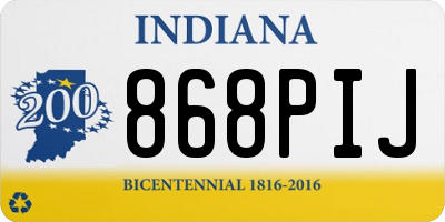 IN license plate 868PIJ