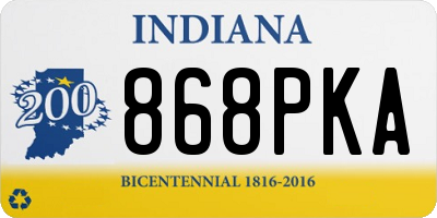 IN license plate 868PKA