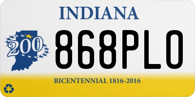 IN license plate 868PLO