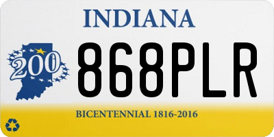 IN license plate 868PLR