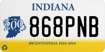 IN license plate 868PNB