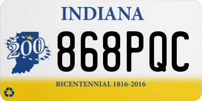 IN license plate 868PQC