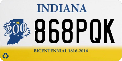 IN license plate 868PQK