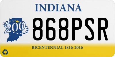 IN license plate 868PSR