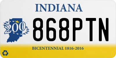 IN license plate 868PTN