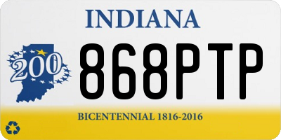 IN license plate 868PTP