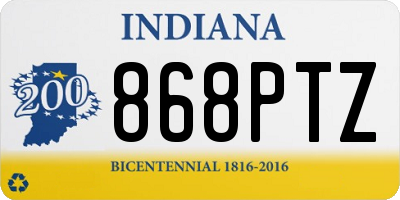 IN license plate 868PTZ