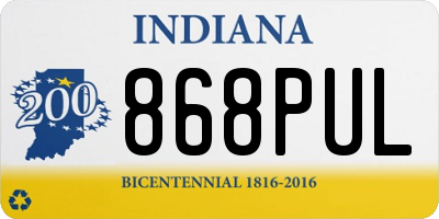 IN license plate 868PUL
