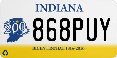 IN license plate 868PUY