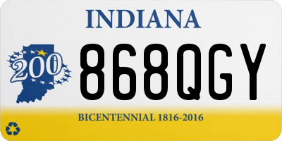 IN license plate 868QGY