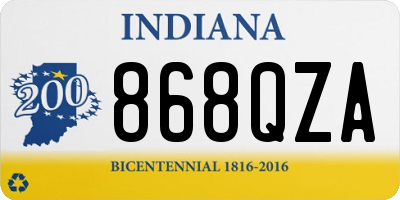 IN license plate 868QZA