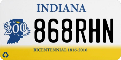 IN license plate 868RHN