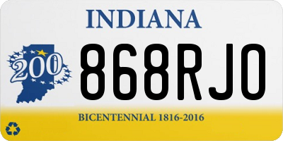 IN license plate 868RJO