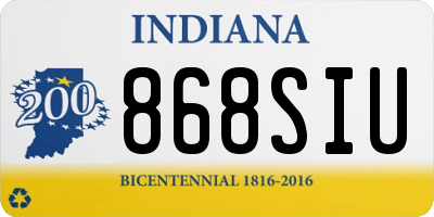 IN license plate 868SIU