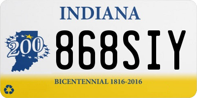 IN license plate 868SIY
