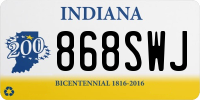 IN license plate 868SWJ