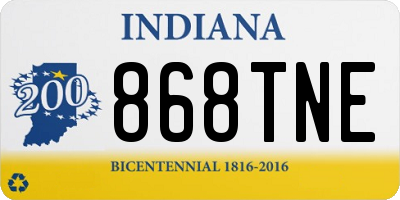 IN license plate 868TNE