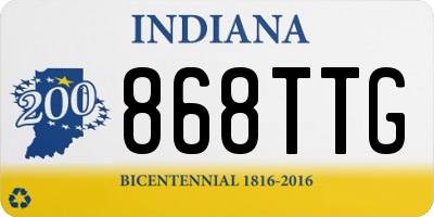 IN license plate 868TTG